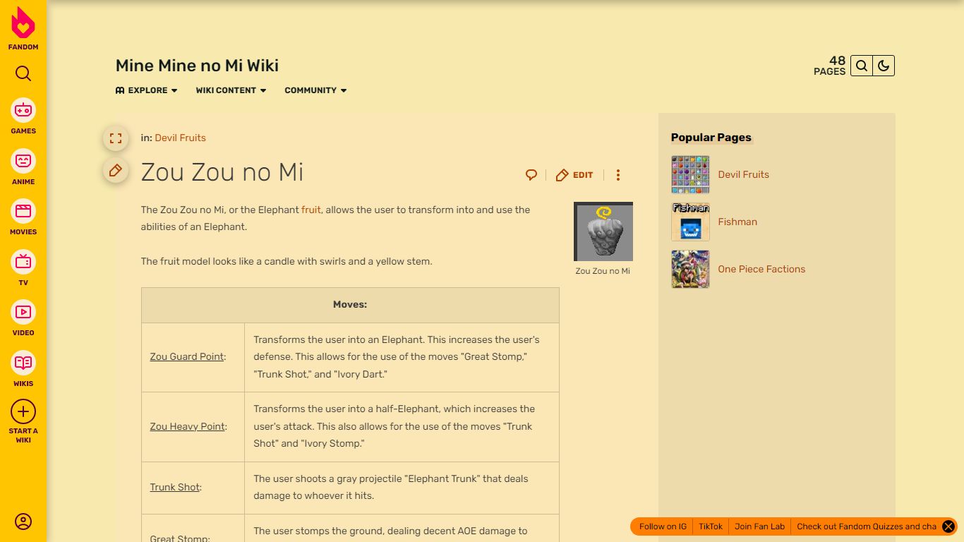 Zou Zou no Mi | Mine Mine no Mi Wiki | Fandom