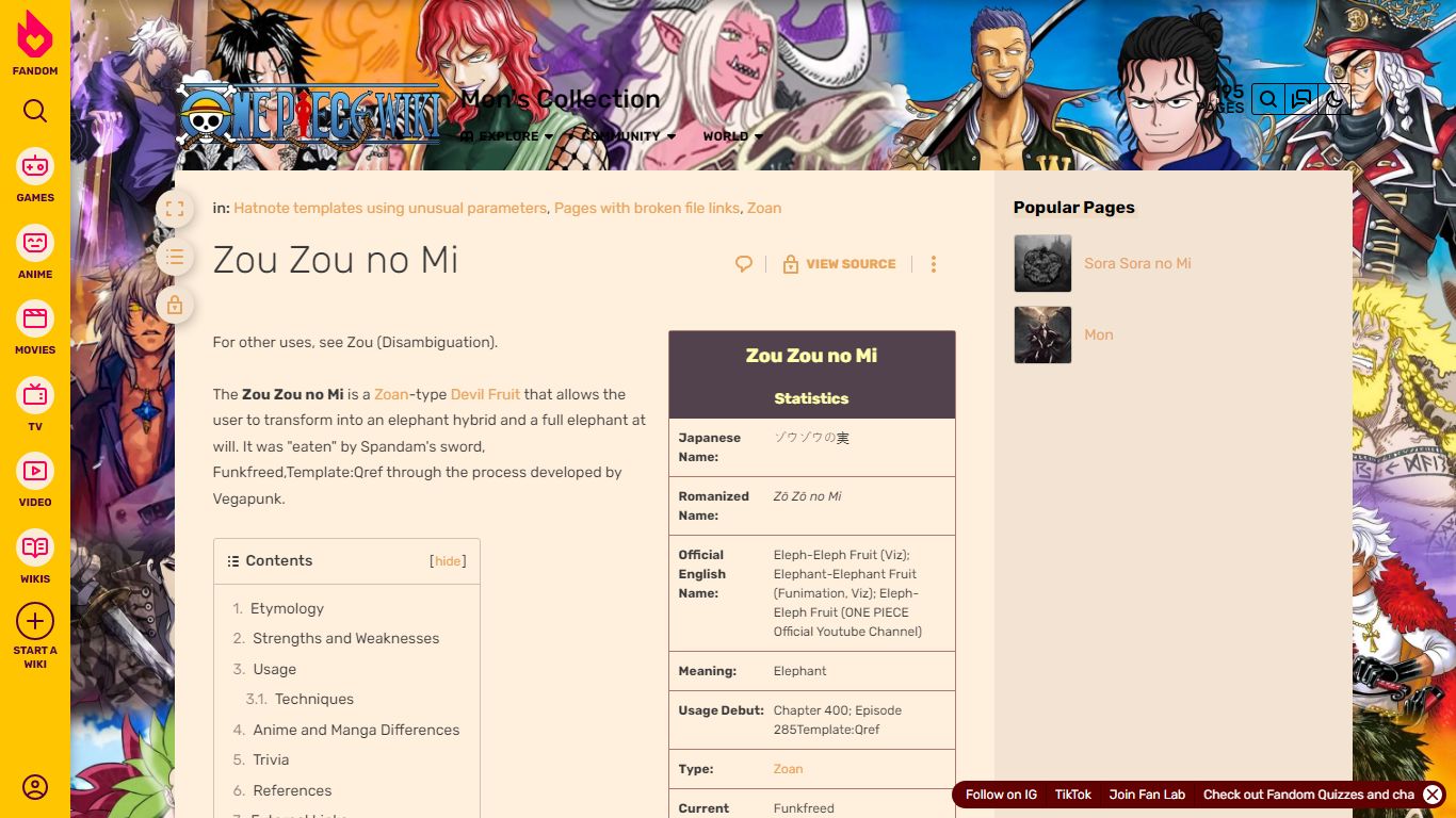 Zou Zou no Mi | Cursed World Wiki | Fandom